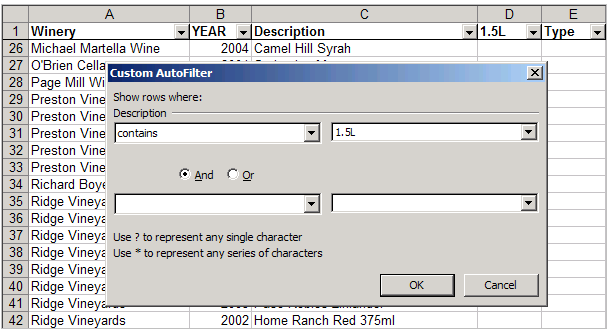 Excel AutoFilter làm cho bảng tính hữu ích