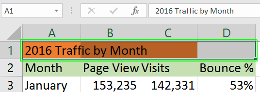 Hợp nhất các ô trong Excel để chúng có nhiều cột