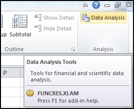 Mẹo Cài đặt Toolpak phân tích cho Excel 2010