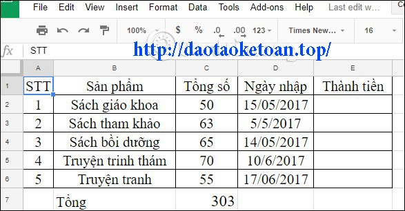 Cach chuyen file Excel sang Google Sheets