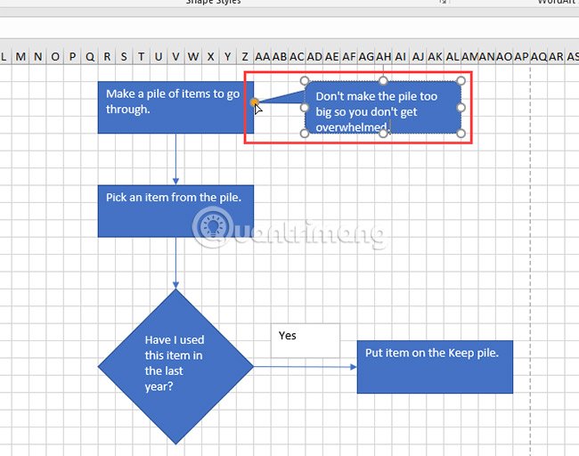 Cách vẽ lưu đồ trong Excel