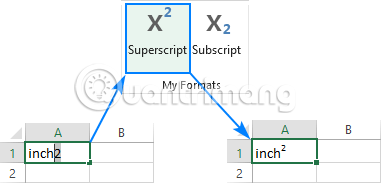 Cách viết chỉ số trên, chỉ số dưới trong Excel