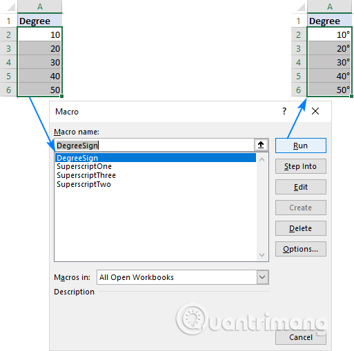 Cách viết chỉ số trên, chỉ số dưới trong Excel